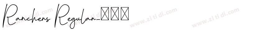 Ranchers Regular字体转换